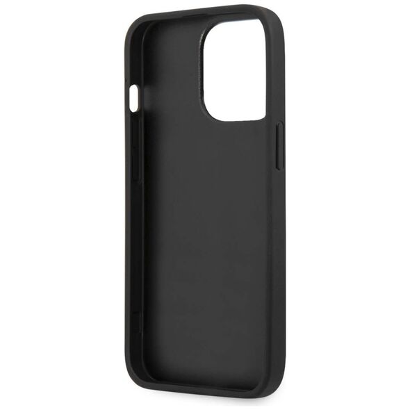 Original Case IPHONE 13 PRO / 13 6,1" Guess Hardcase Saffiano 4G Metal Logo GUHCP13LSA4GSBK black 3666339024093