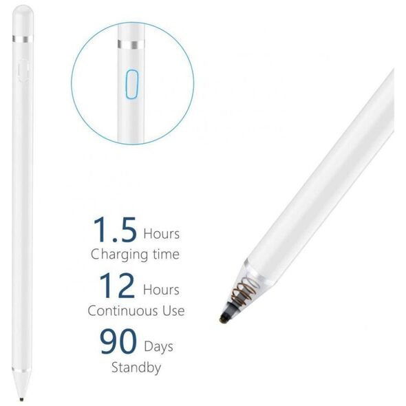 Battery Touch Display Device Tech-Protect Active Stylus Pen white 0795787711583
