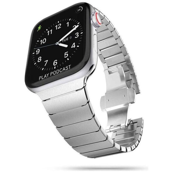 Strap for APPLE WATCH 4 / 5 / 6 / 7 / SE (42 / 44 / 45 MM) Tech-Protect LinkBand silver 5906735412758