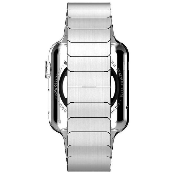 Strap for APPLE WATCH 4 / 5 / 6 / 7 / SE (42 / 44 / 45 MM) Tech-Protect LinkBand silver 5906735412758