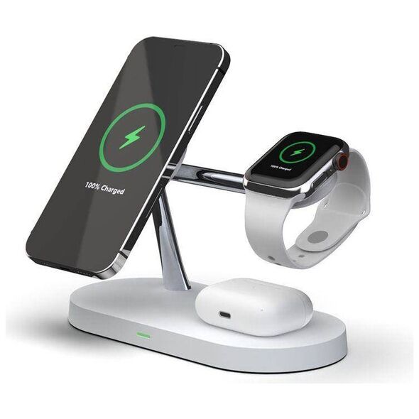 Wireless Charger 3in1 MagSafe Quick Charge Tech-Protect A12 white 6216990211850