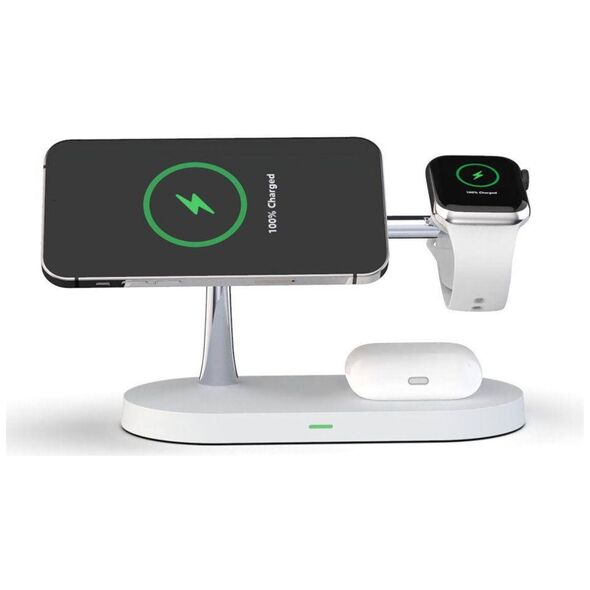 Wireless Charger 3in1 MagSafe Quick Charge Tech-Protect A12 white 6216990211850