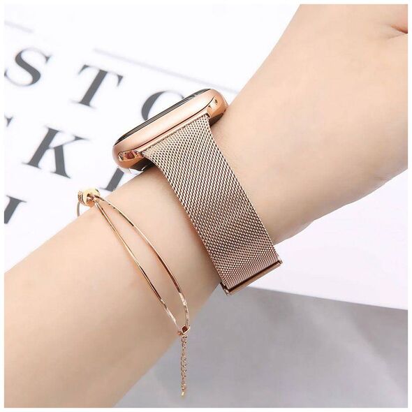 Strap for APPLE WATCH 4 / 5 / 6 / 7 / SE (38 / 40 / 41 MM) Tech-Protect Thin Milanese gold 9589046917714