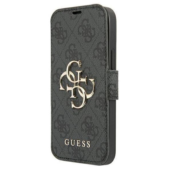 Original Case IPHONE 13 PRO MAX Guess Book 4G Big Metal Logo (GUBKP13X4GMGGR) gray 3666339032593