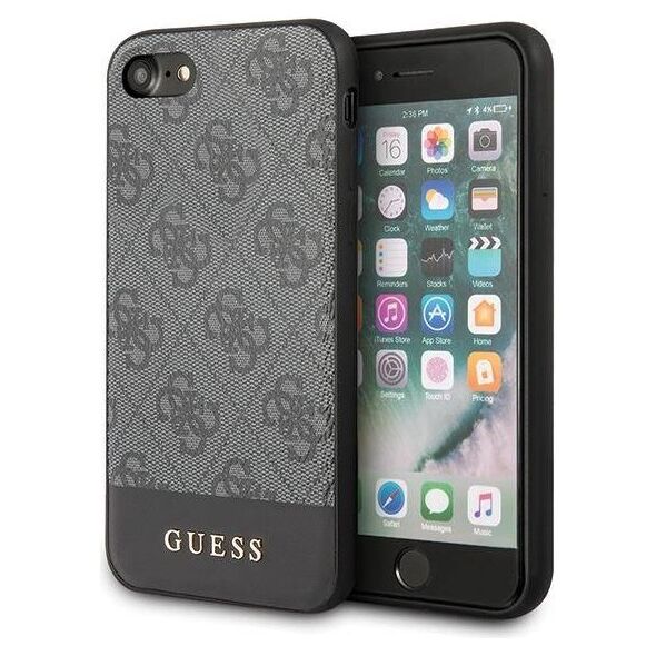 Original Case IPHONE SE 2022 / SE 2020 / 7 / 8 Guess Hardcase 4G Stripe Collection (GUHCI8G4GLGR) gray 3700740471289