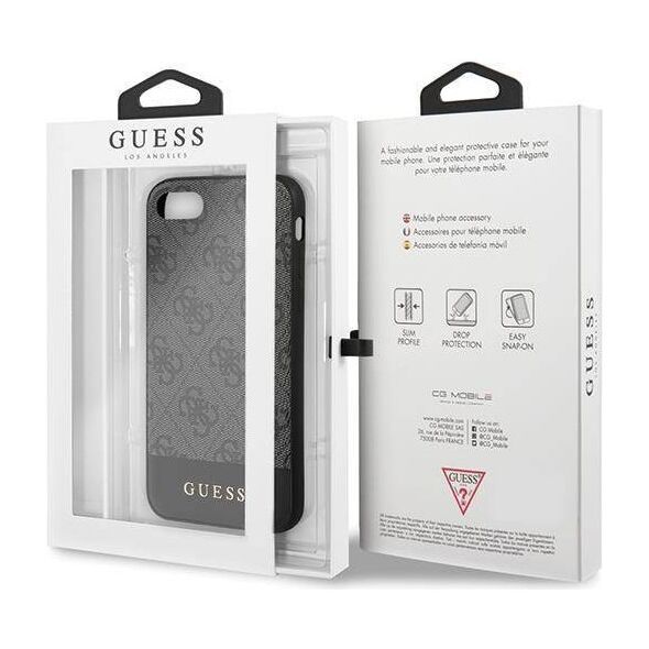 Original Case IPHONE SE 2022 / SE 2020 / 7 / 8 Guess Hardcase 4G Stripe Collection (GUHCI8G4GLGR) gray 3700740471289
