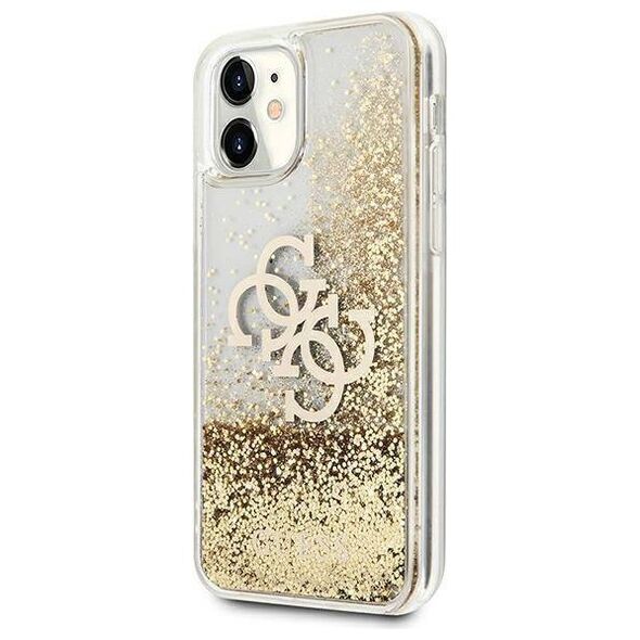 Original Case IPHONE 11 Guess Hardcase 4G Big Liquid Glitter (GUHCN61LG4GGO) gold 3666339006334