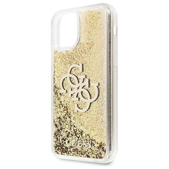 Original Case IPHONE 11 Guess Hardcase 4G Big Liquid Glitter (GUHCN61LG4GGO) gold 3666339006334