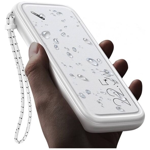 Powerbank 10000mAh PB56 22.5W 2xUSB QC3.0 + USB-C PD + Micro USB External Battery Fast Charge Usams US-CD151 white 6958444931142