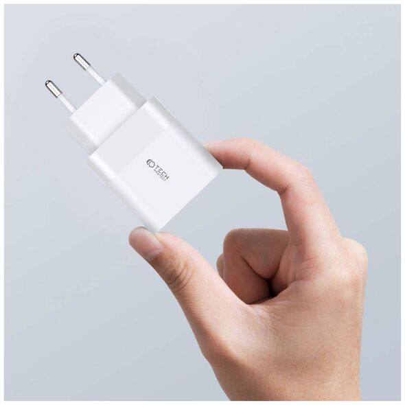 Charger 30W USB QC3.0 + USB-C PD Tech-Protect C30W white 9589046926792