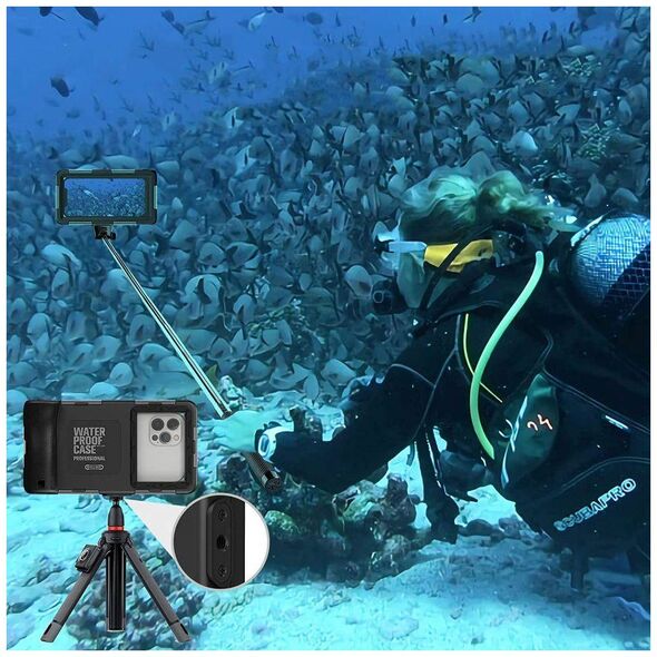 Case Tech-Protect IPX8 Diving Waterproof Case black 9589046924552