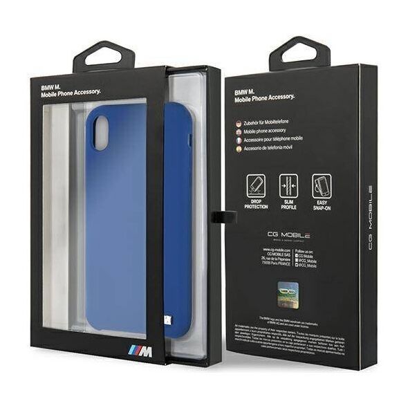 Original Case IPHONE XR BMW Hardcase Silicone M Collection (BMHCI61MSILNA) blue 3700740435304