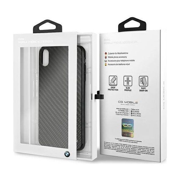 Original Case IPHONE XS MAX BMW Hardcase Siganture-Carbon (BMHCI65MBC) black 3700740435007