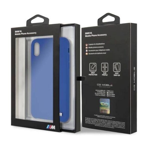 Original Case IPHONE X / XS BMW Hardcase Silicone M Collection (BMHCPXMSILNA) blue 3700740435298