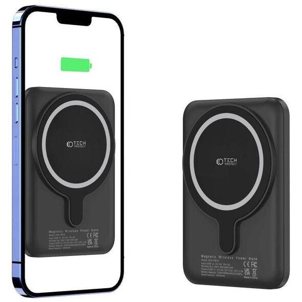 Powerbank MagSafe 5000mAh Tech-Protect PB10 Lifemag black 9589046926716