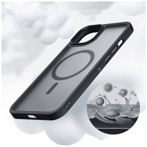 Case IPHONE 14 Tech-Protect Magmat MagSafe Black transparent 9589046925467