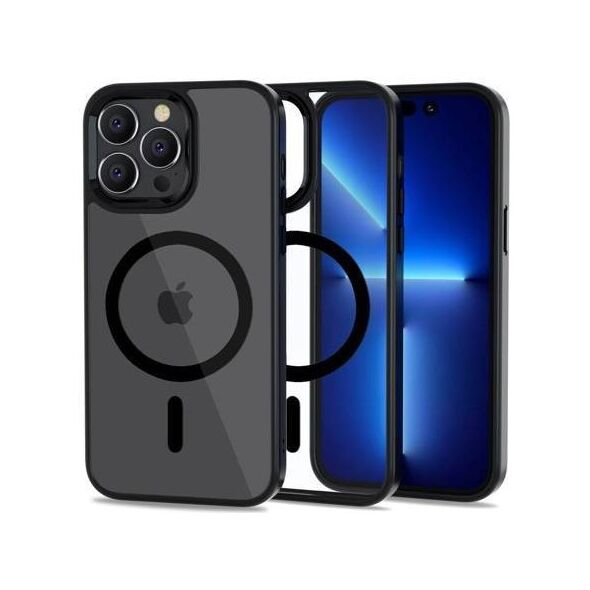 Case IPHONE 14 PRO MAX Tech-Protect Magmat MagSafe Black transparent 9589046925504