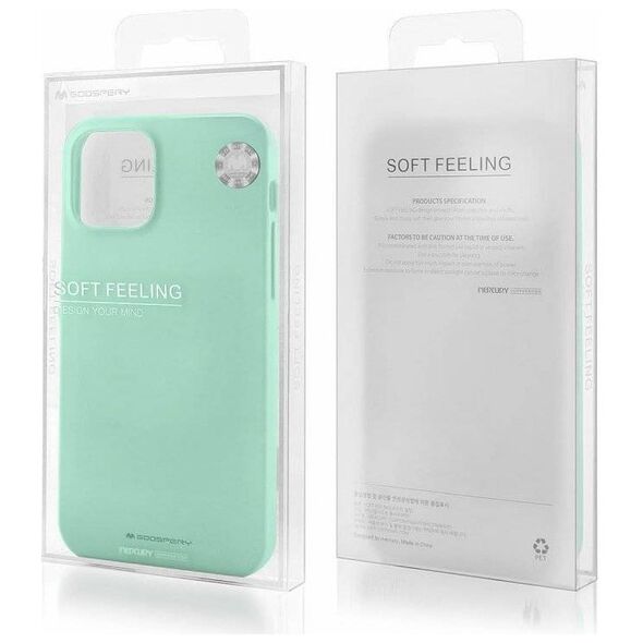 Case IPHONE 14 Matte Silicone Mercury Soft Jelly mint 8809887822253
