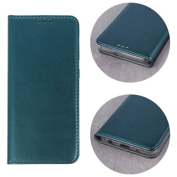 Case VIVO X80 Wallet with a Flap Leatherette Holster Magnet Book dark green 5900495031525