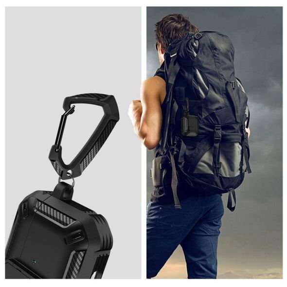 Case APPLE AIRPODS PRO Tech-Protect X-Carbo black 9490713928080