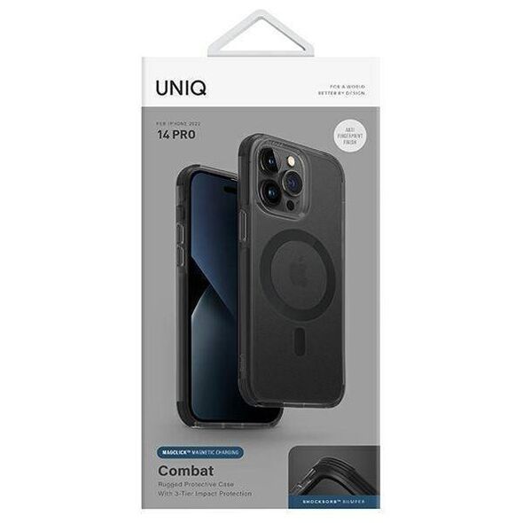Case IPHONE 14 PRO UNIQ Combat Magclick Charging black 8886463681435