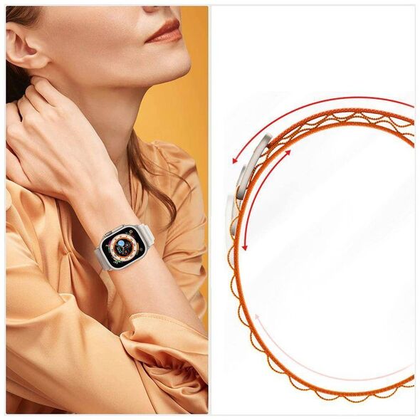 Strap for APPLE WATCH 4 / 5 / 6 / 7 / 8 / SE / ULTRA (42 / 44 / 45 / 49 MM) Tech-Protect Nylon Pro orange 9490713928356