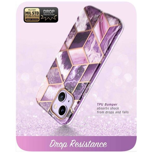 Original Case IPHONE 14 PLUS Supcase Cosmo Marble purple 843439119413