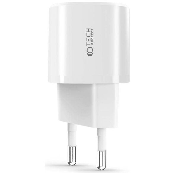 Wall Charger 20W USB QC3.0 + USB-C PD Tech-Protect C20W Mini black 9490713927373