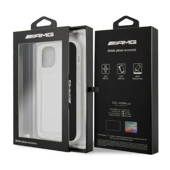 Original Case IPHONE 12 / 12 PRO AMG Hardcase Electroplate Vertical (AMHCP12MTVLBR) white 3666339014179
