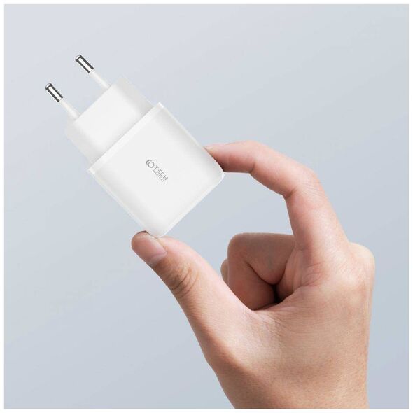 Wall Charger 20W USB QC3.0 + USB-C PD + Cable USB-C - USB-C Tech-Protect C20W white 9490713930373