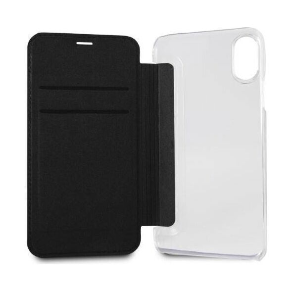 Original Case IPHONE X / XS Karl Lagerfeld Bookcase Signature Glitter black 3700740413623