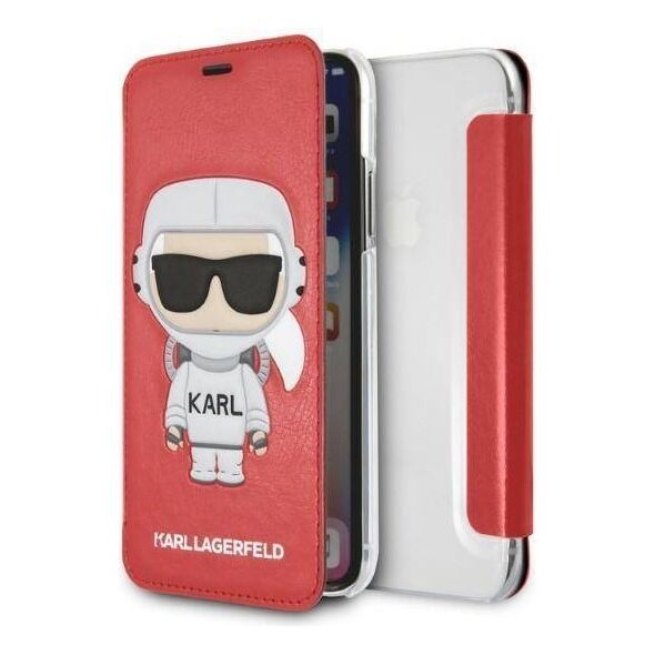 Original Case IPHONE X / XS Karl Lagerfeld Hardcase Karl Space Cosmonaut red 3700740440230