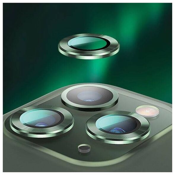Tempered Glass for Camera IPHONE 11 PRO MAX USAMS Camera Lens Glass Metal Ring silver 6958444987576