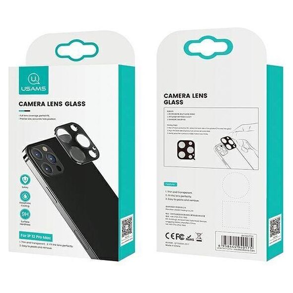 Tempered Glass for Camera IPHONE 12 MINI USAMS Camera Lens Glass Metal green 6958444940243
