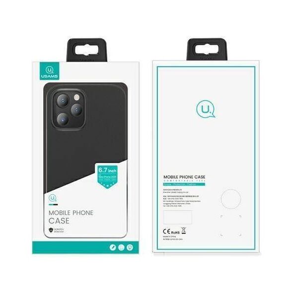 Case IPHONE 12 PRO MAX USAMS Gentle (IP12PMQR01) black 6958444924588