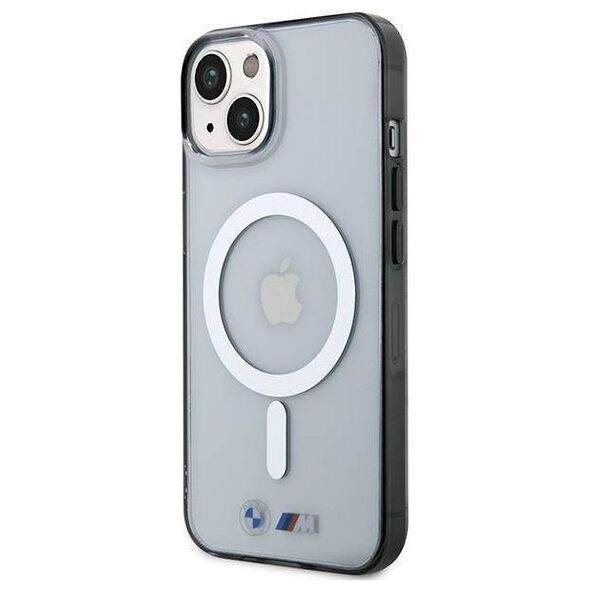 Original Case IPHONE 14 PLUS BMWHardcase Silver Ring MagSafe (BMHMP14MHCRS) transparent 3666339122355