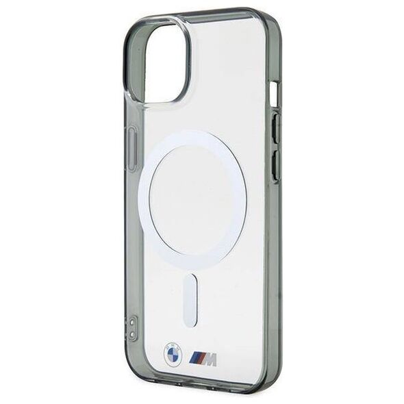 Original Case IPHONE 14 PLUS BMWHardcase Silver Ring MagSafe (BMHMP14MHCRS) transparent 3666339122355