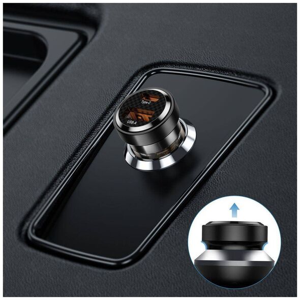 Car Charger 30W USB-C PD + QC3.0 USB Tech-Protect CC30W black 9490713933794