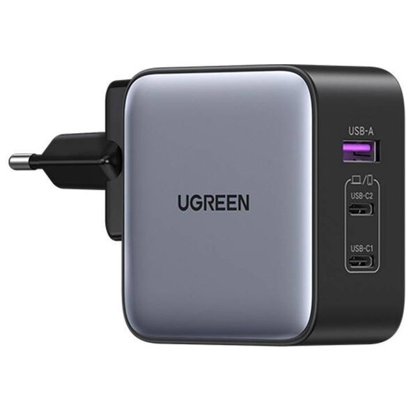 Ugreen Nexode wall charger, 2x USB-C + USB, 65W 6941876221479