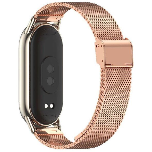Strap for XIAOMI MI BAND 8 / 8 NFC Tech-Protect Milaneseband gold & pink 9490713935163