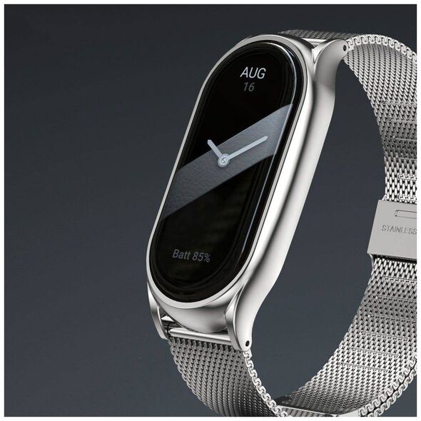 Strap for XIAOMI MI BAND 8 / 8 NFC Tech-Protect Milaneseband silver 9490713935170