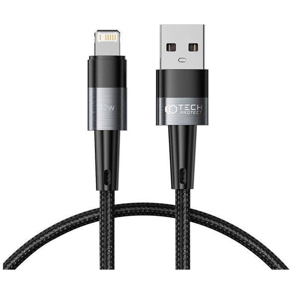Cable 12W 2.4A 0,25m USB - Lightning Tech-Protect UltraBoost grey 9490713934159