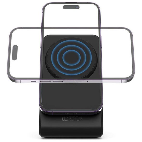 Wireless Charger 15W Magnetic MagSafe Tech-Protect QI15W-A23 black 9490713934357