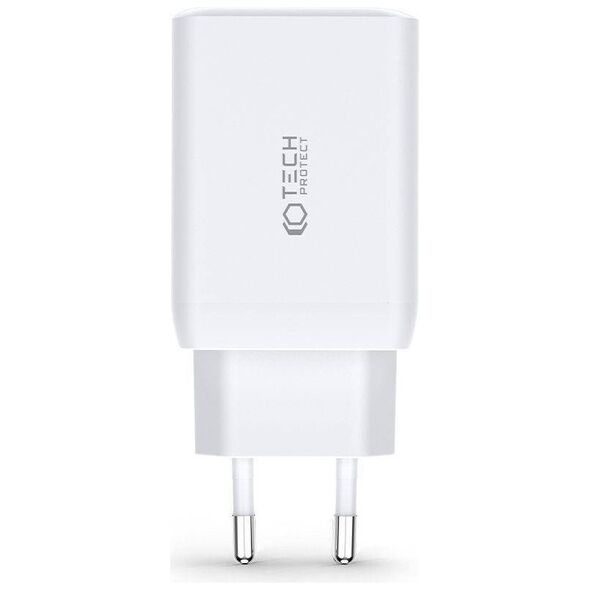 Wall Charger 65W 2x USB-C PD + QC3.0 USB Tech-Protect C65W black 9490713934524