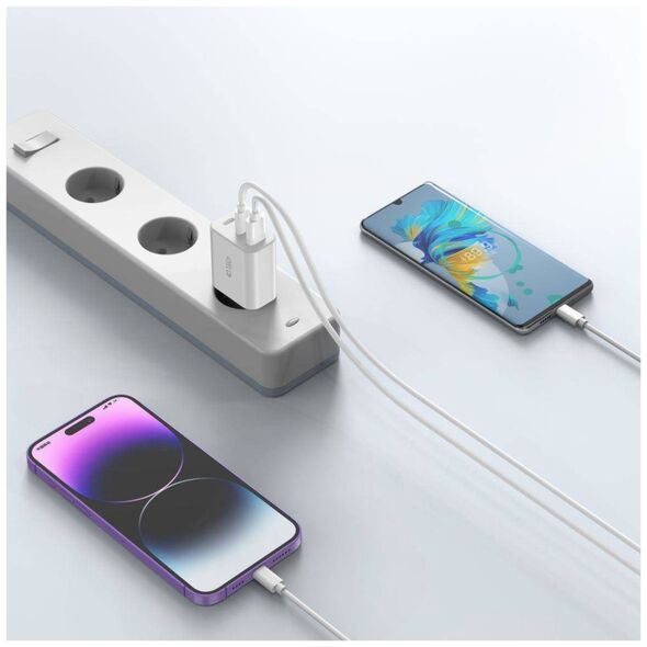 Wall Charger 30W 2x PD USB-C + QC3.0 USB Tech-Protect C30W black 9490713935231