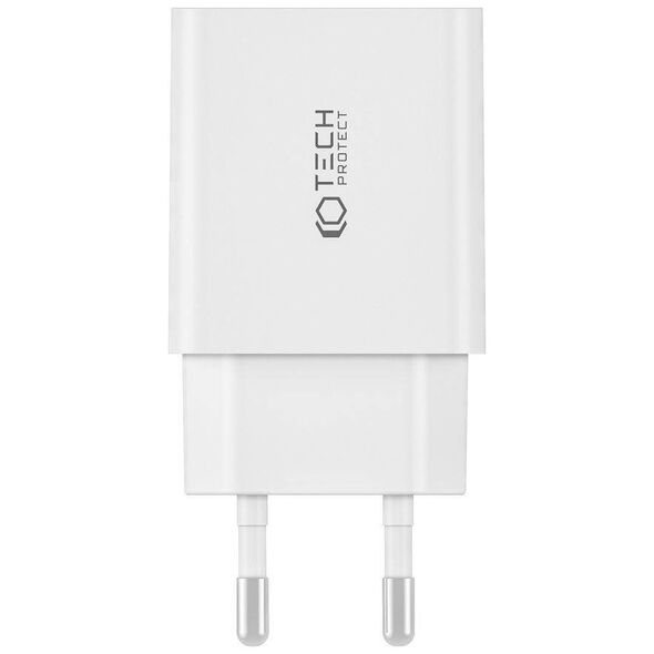 Wall Charger 30W PD USB-C + QC3.0 USB Tech-Protect NC30W black 9490713935187