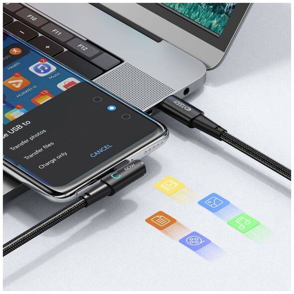 Cable 60W 6A 2m USB-C - USB-C Tech-Protect Ultraboost ”L” grey 9490713935323