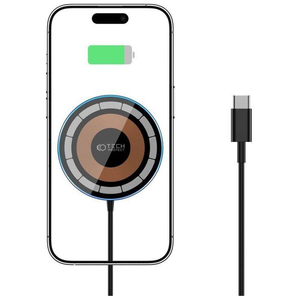Inductive Charger 15W MagSafe Tech-Protect QI15W-A30 black 9490713935781