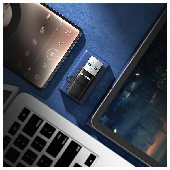 Adapter USB-C - USB-A AWEI (CL-13) black 6954284000925