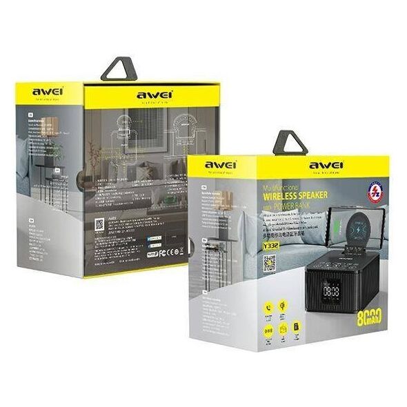 AWEI Bluetooth Speaker + Inductive Charger (Y332) black 6954284015523